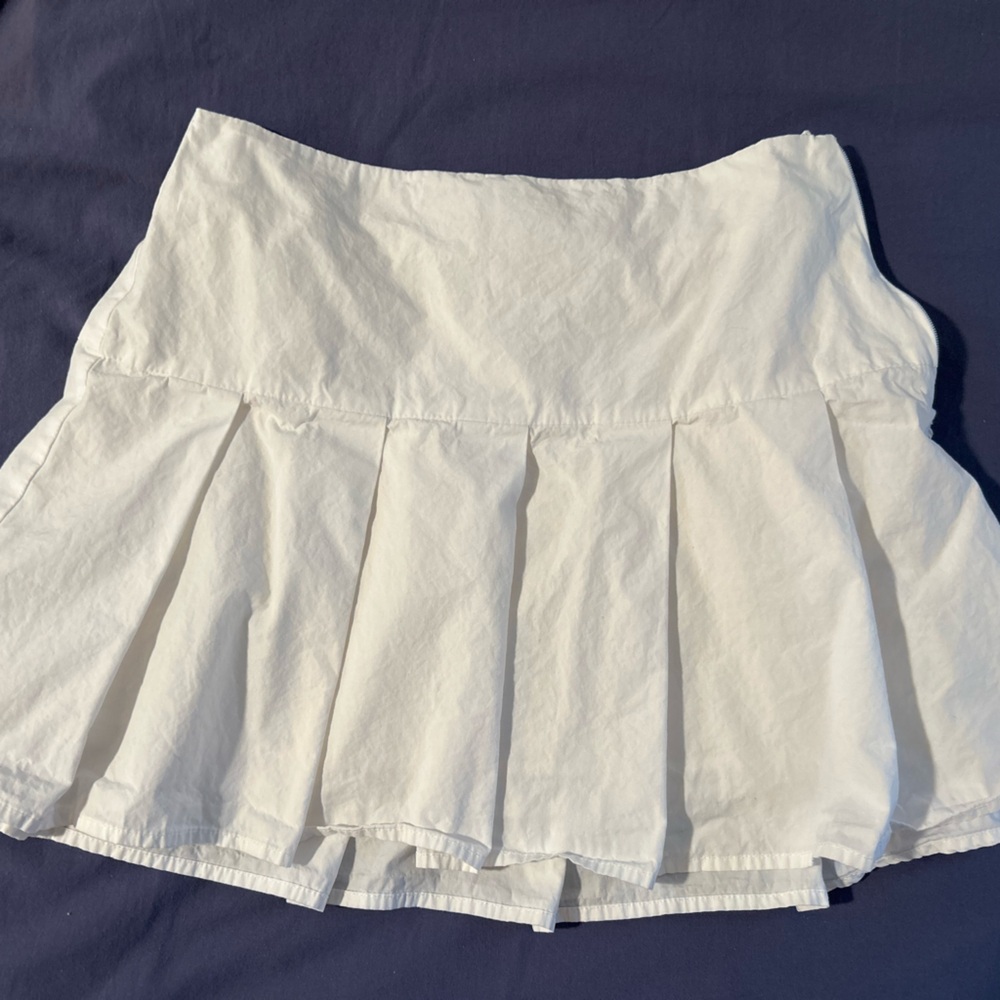 White Pleated Skirt